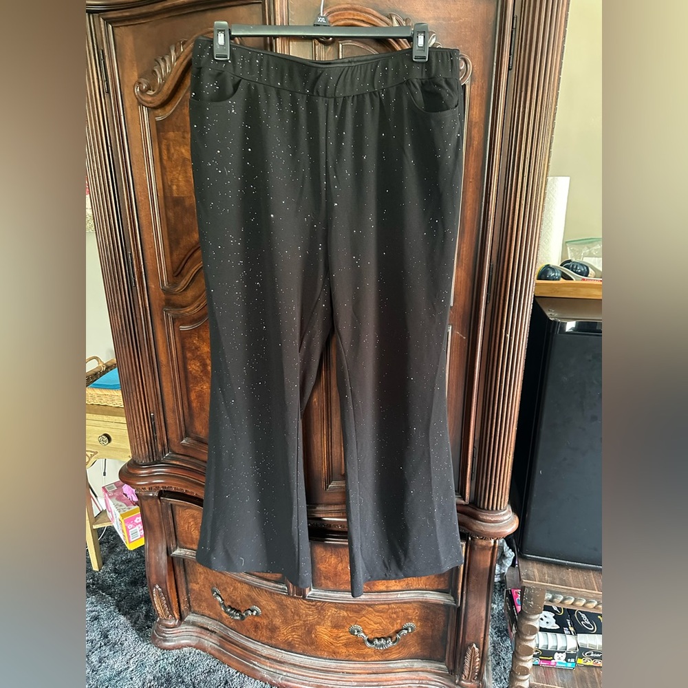 BloomChic Black Glitter Trousers